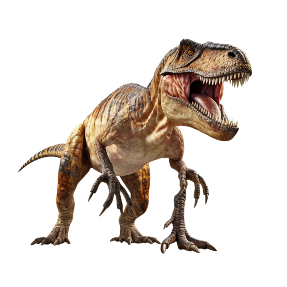 Ferocious Tyrannosaurus rex sharp teeth strong legs png
