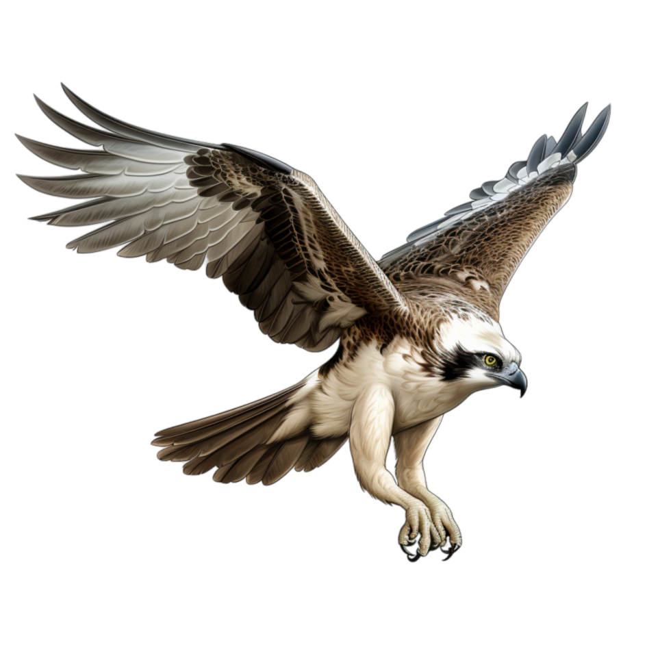 Majestic eagle soaring wings spread wide png