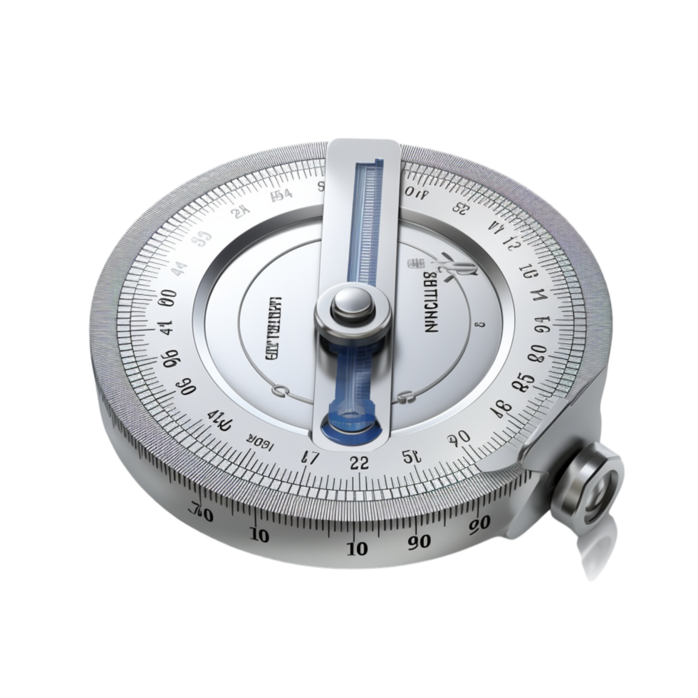 Precision dial scale a metallic surface a rotating needle png