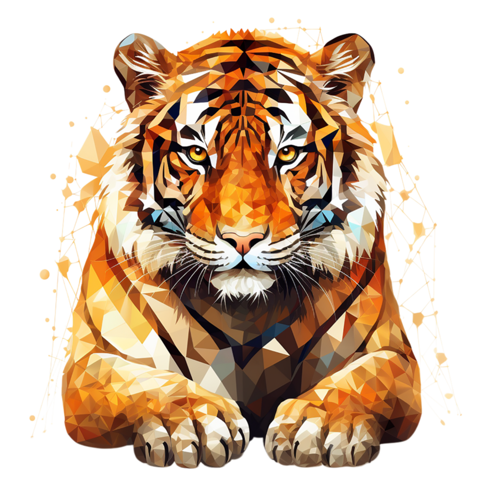 Fierce tiger piercing eyes a glowing golden aura png
