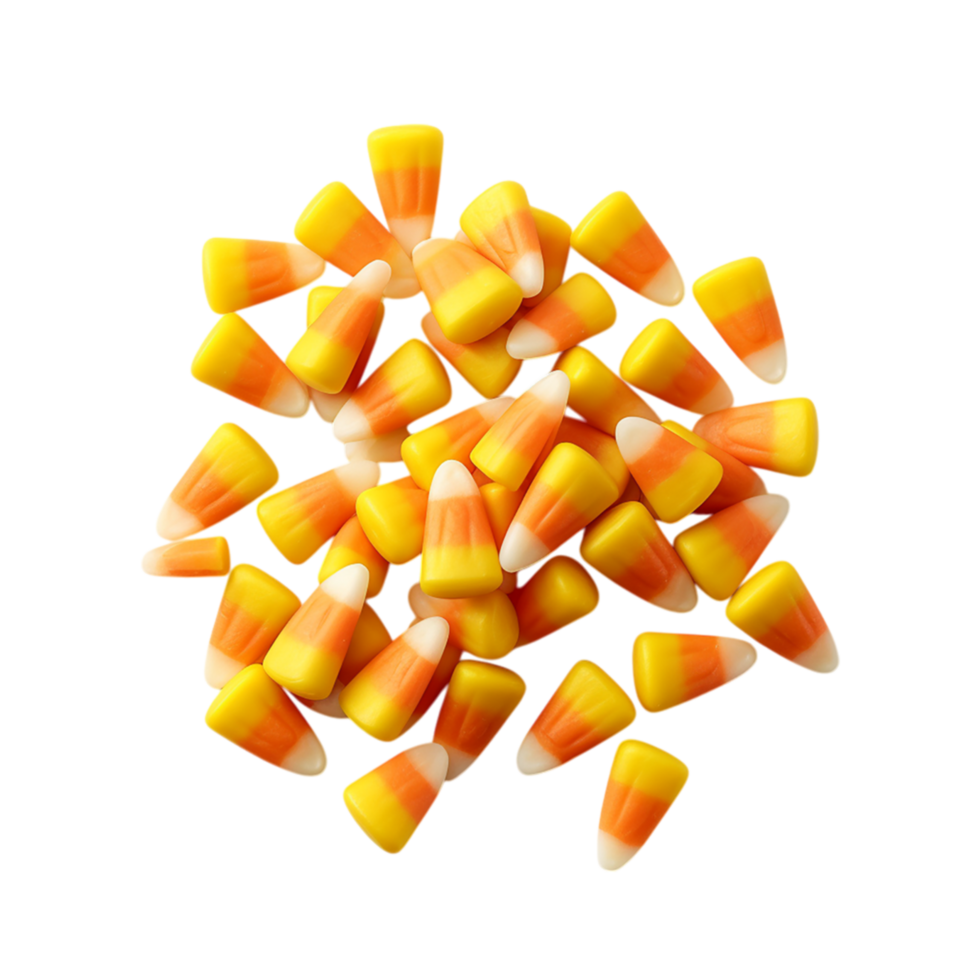 Pile of vibrant yellow orange cy corn a sugary texture png