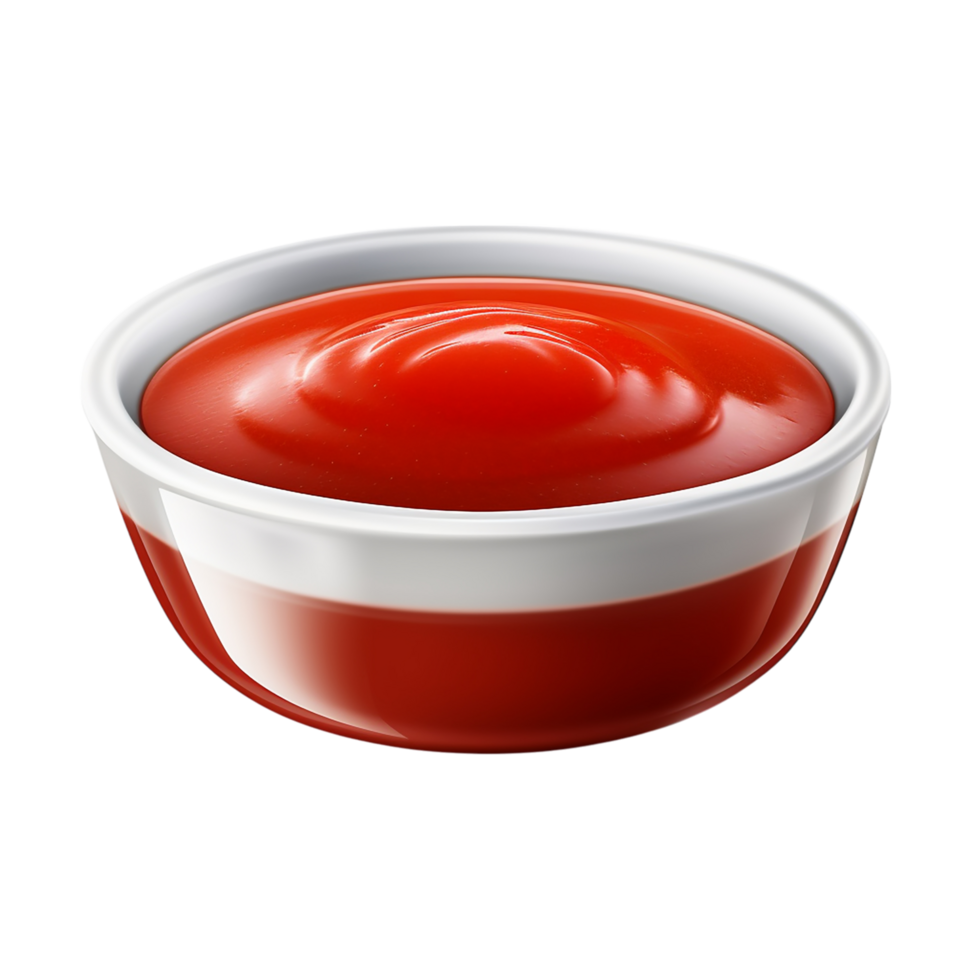 Small bowl of thick red ketchup sauce png