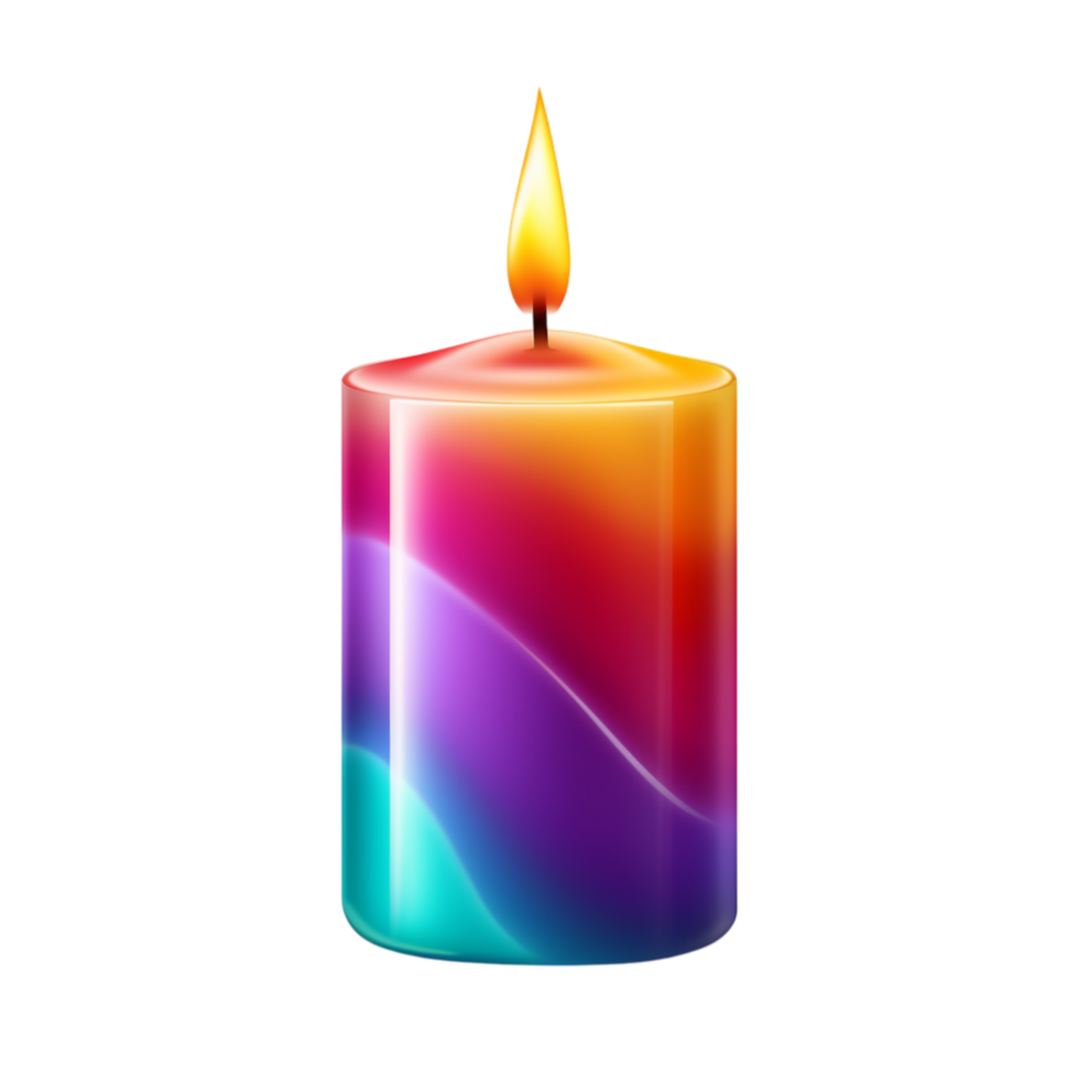 Colorful gradient cle a burning flame png