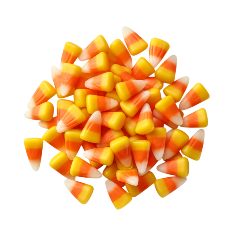 Pile of colorful cy corn pieces arranged in a heap png