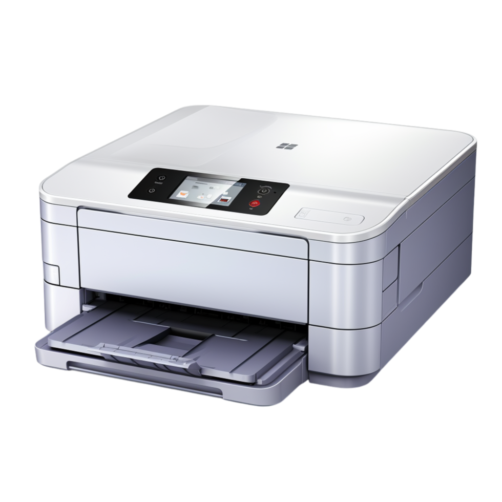office printer an open paper tray sleek design png