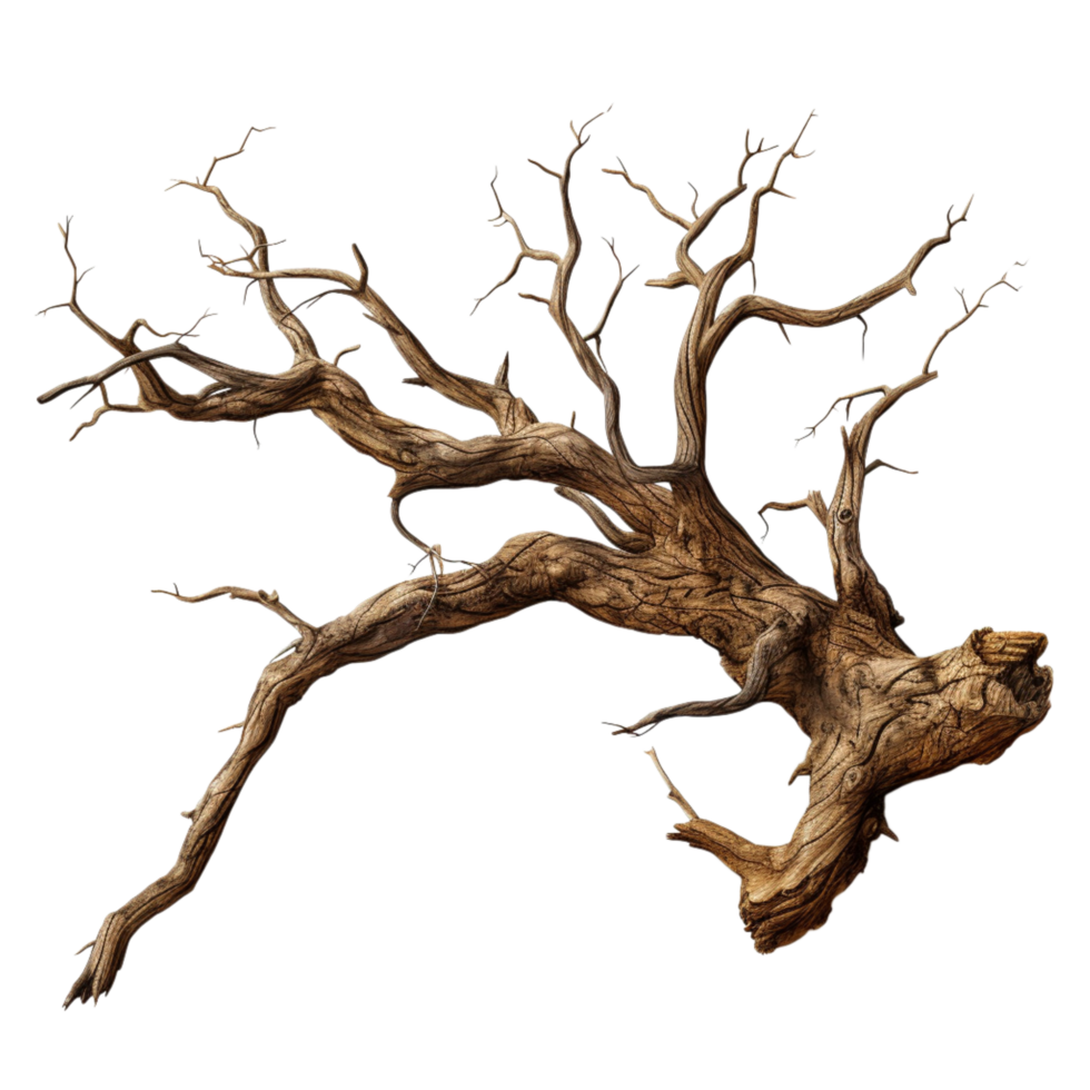 Old twisted tree branch rk rough bark png