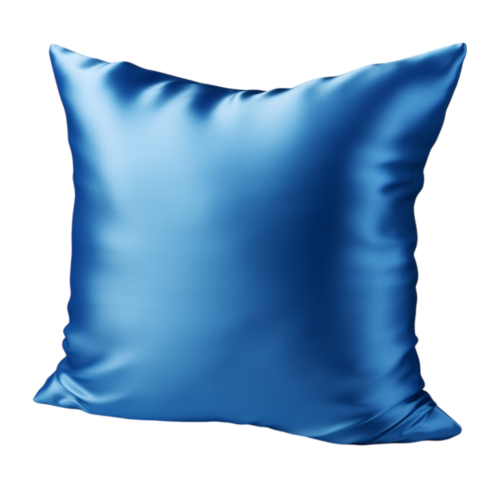 Shiny blue silk pillow a texture png