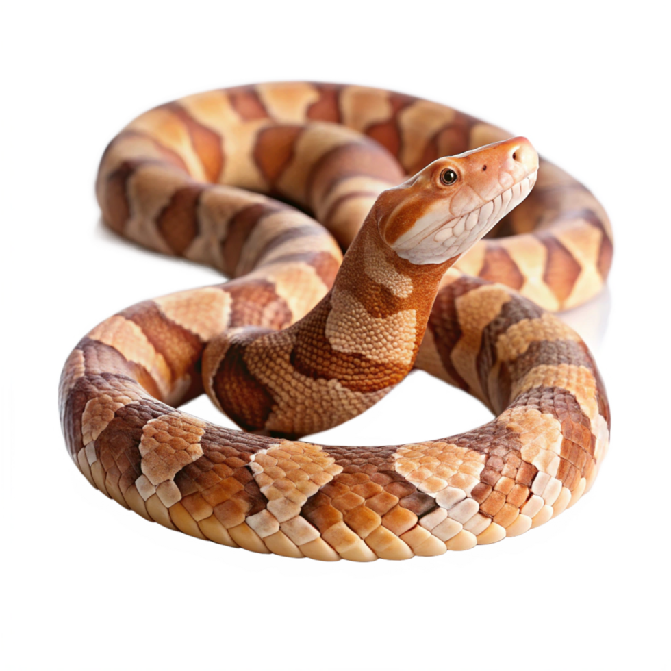 cooper head snake flying is isolated on transparent background png