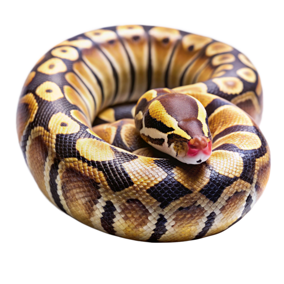 python snake is isolated on transparent background png