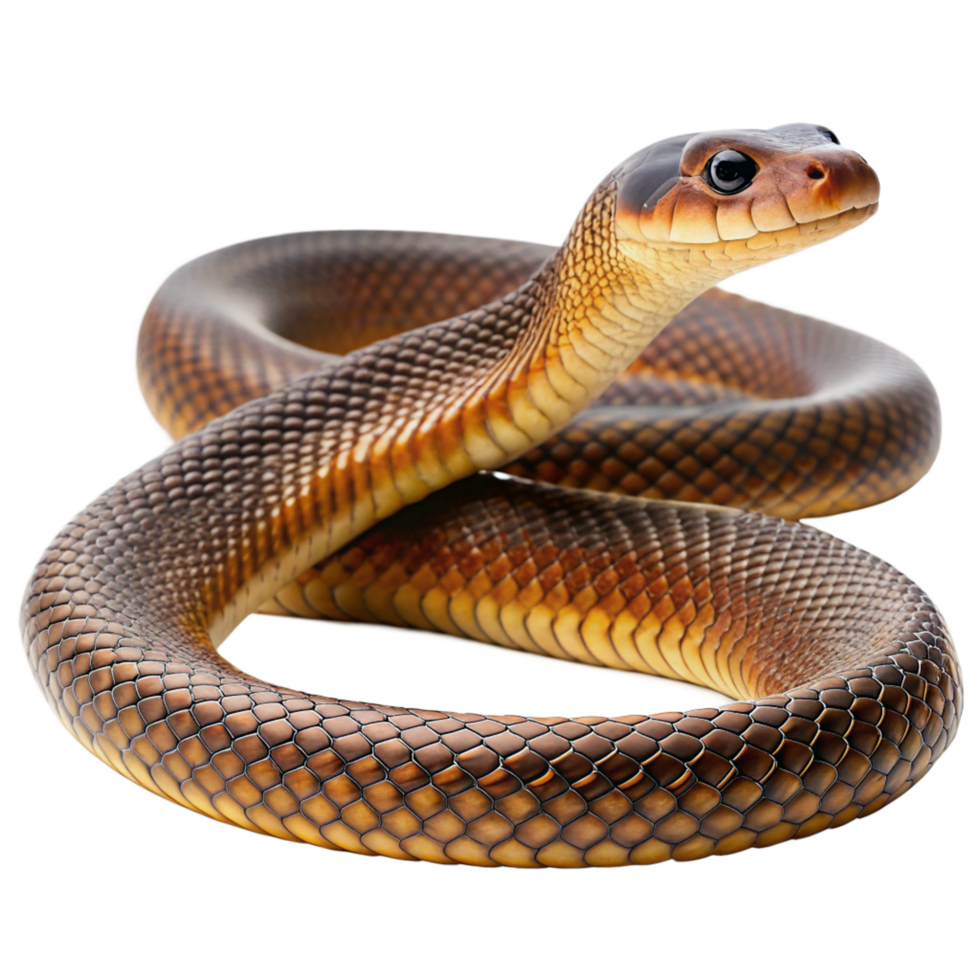 taipan snake is isolated on transparent background png
