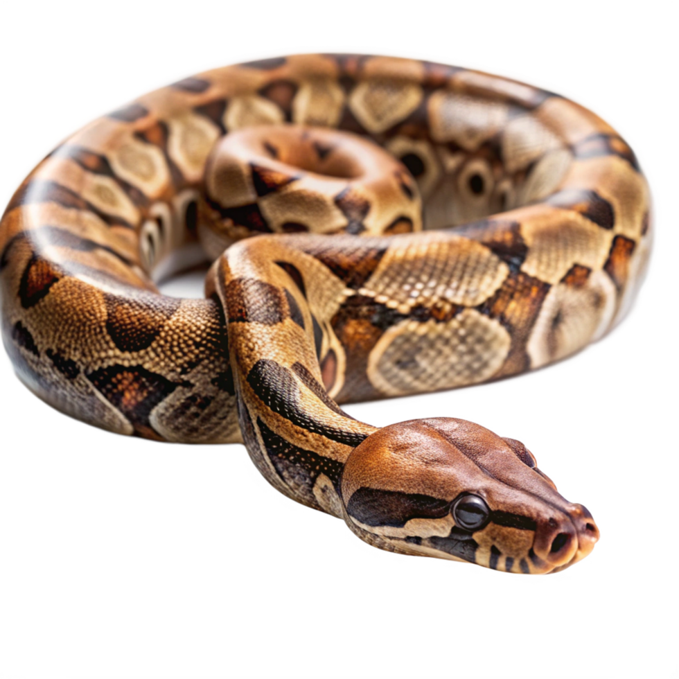 boa constrictor snake is isolated on transparent background png