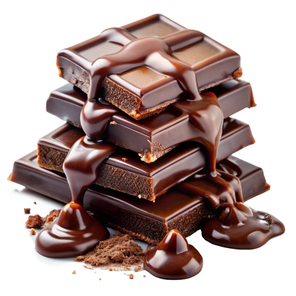 delicious chocolate bars is isolated on transparent background png