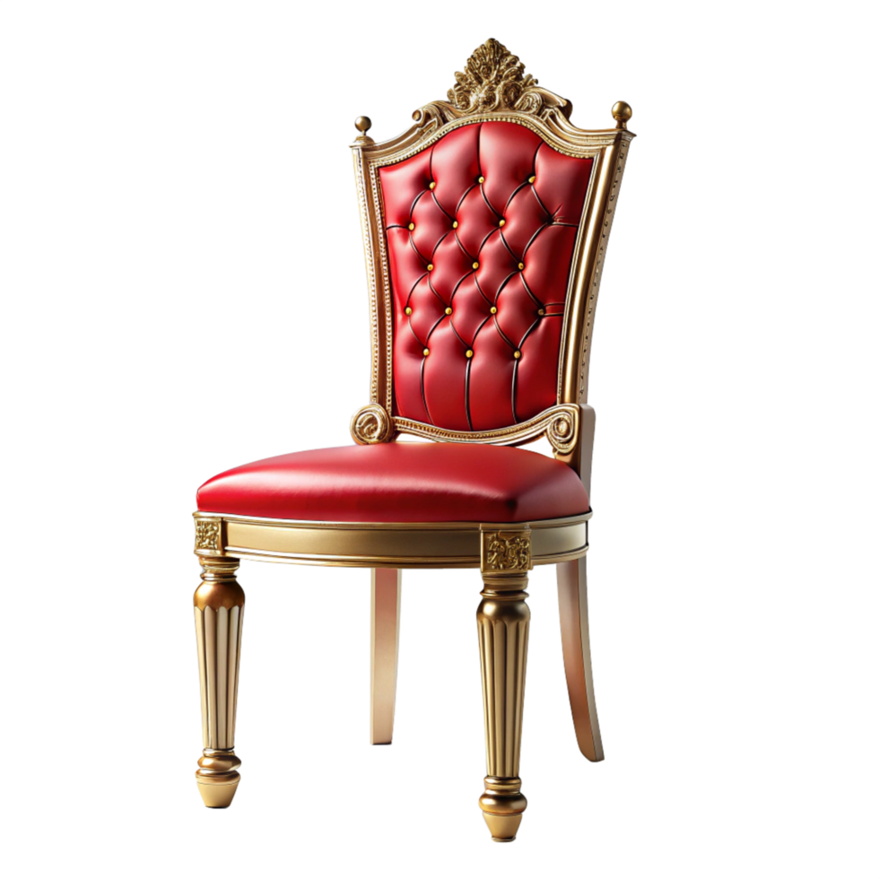 red weeding 3d chair is isolated on transparent background png