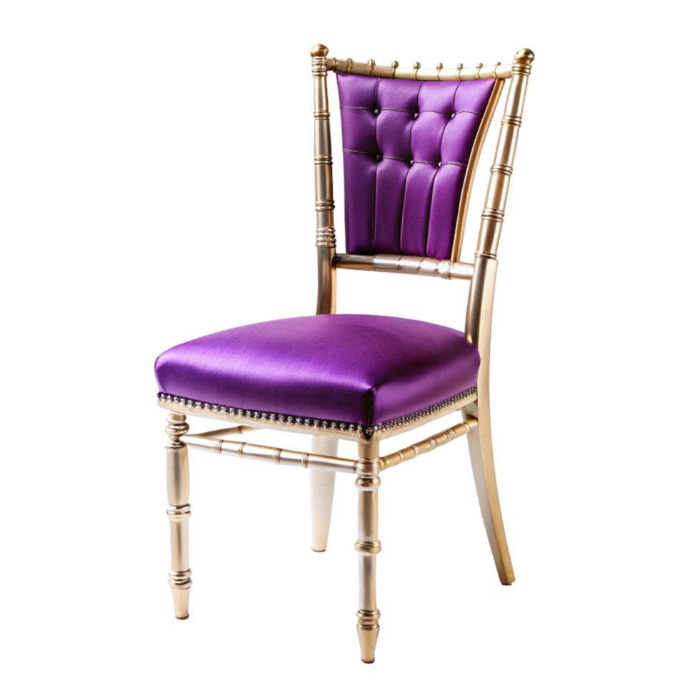 purple weeding chair is isolated on transparent background png