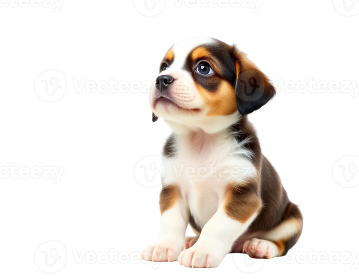 Cute puppy isolated on a transparent background png