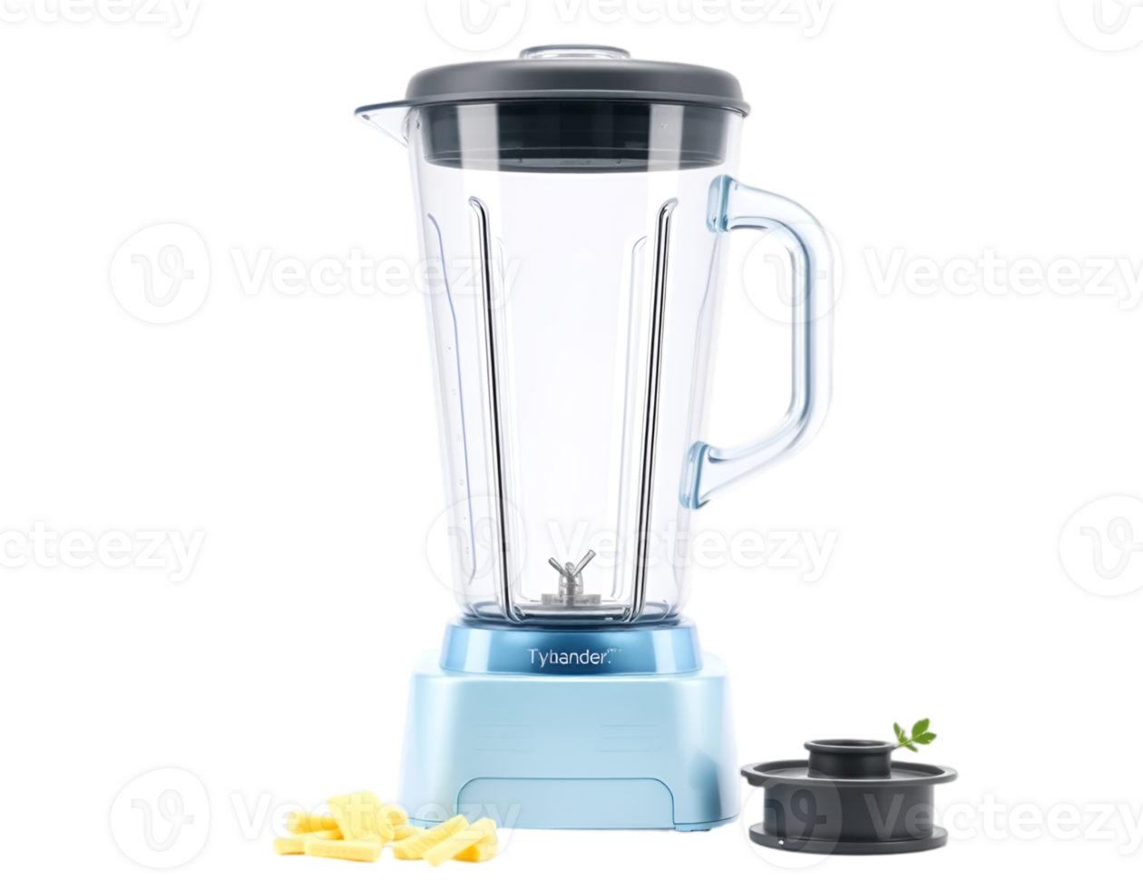 Blender with vitamins and tablets on a transparent background png