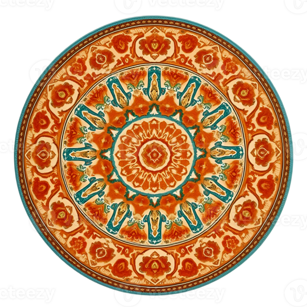 Oriental pattern on a plate png