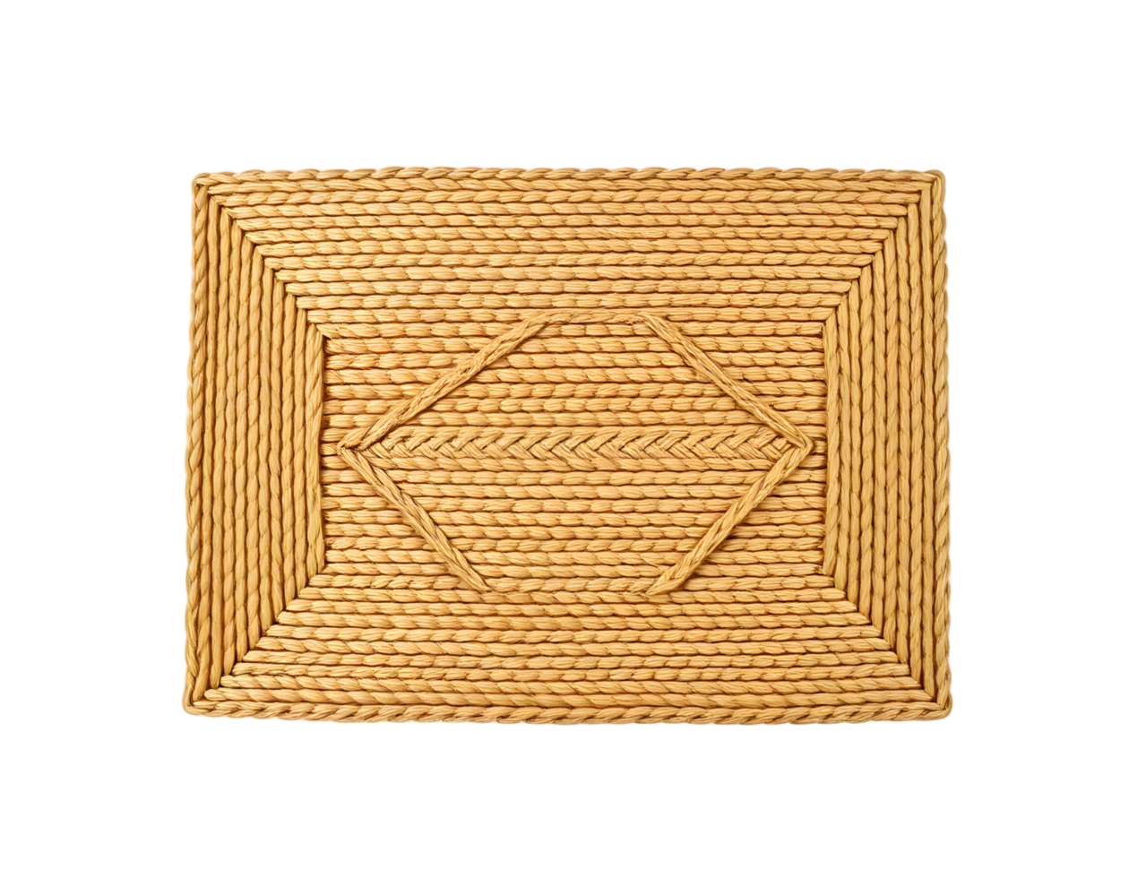 Wicker square frame isolated on transparent background png