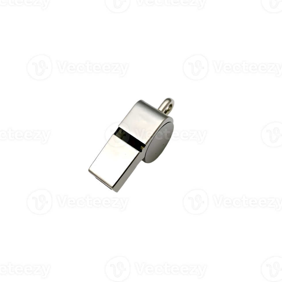 Silver Whistle on Transparent Background png