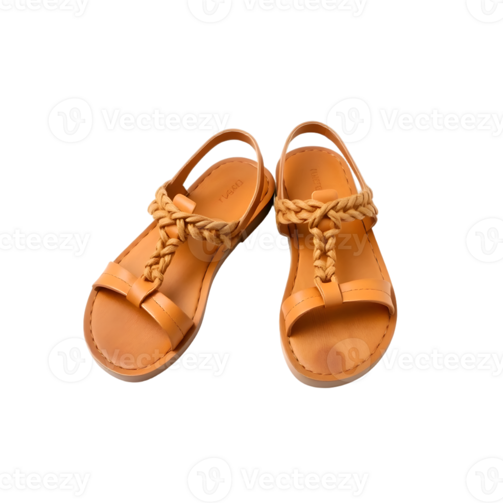 Children's sandals isolated on a transparent background png
