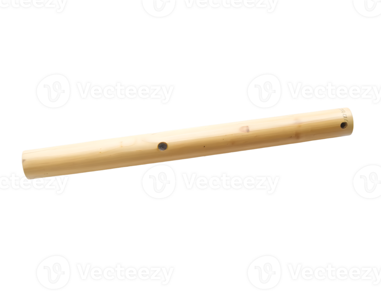 Wooden flute isolated on transparent background png