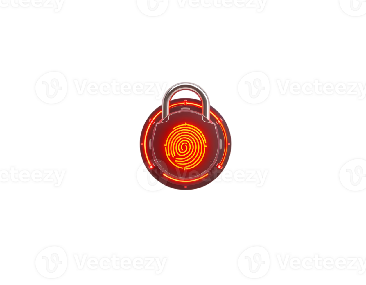 Lock icon isolated on transparent background png