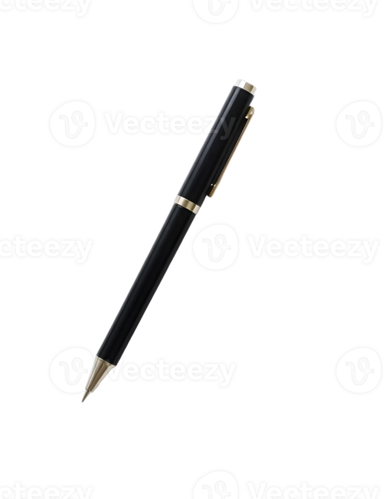 Pencil with black handle isolated on transparent background png