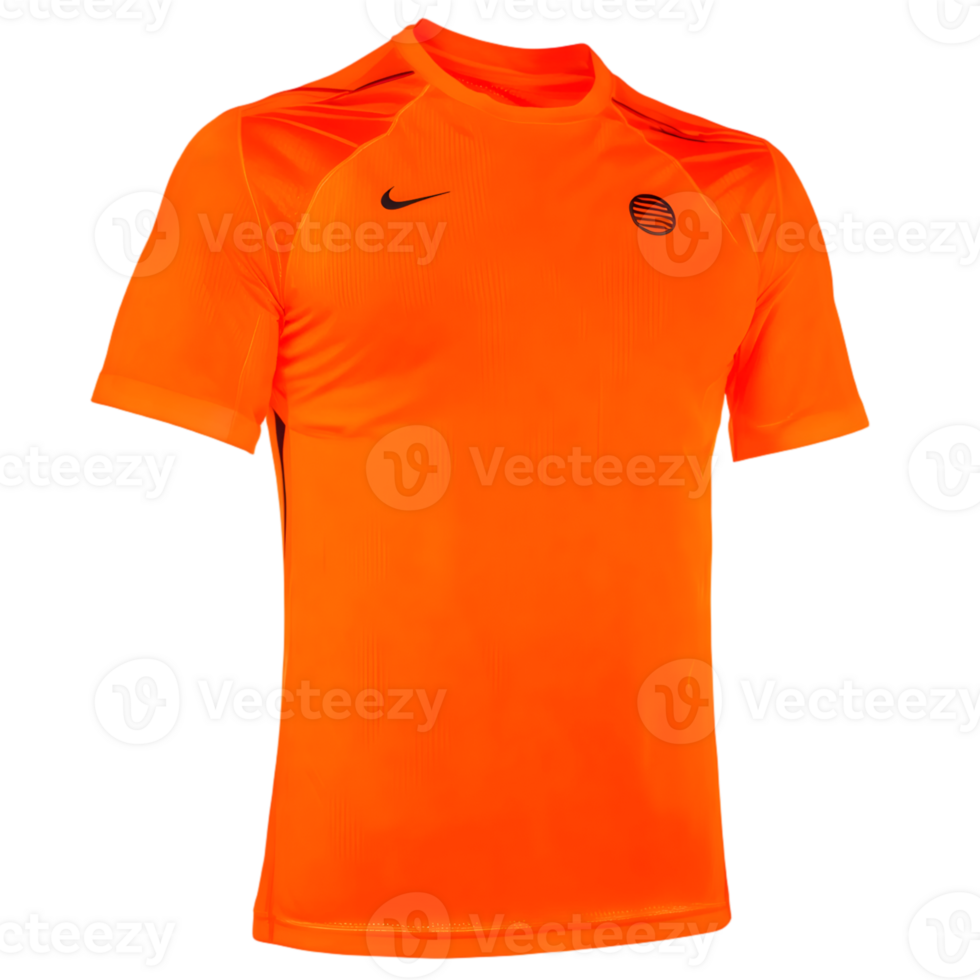 Orange Soccer Jersey Isolated On Transparent Background png