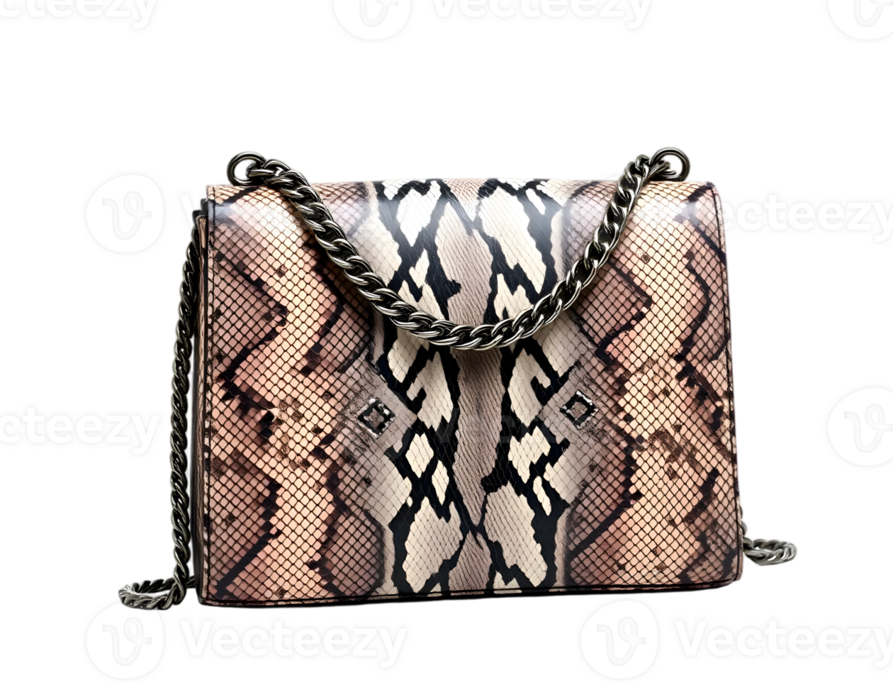 Luxury snakeskin python clutch isolated on transparent background ...