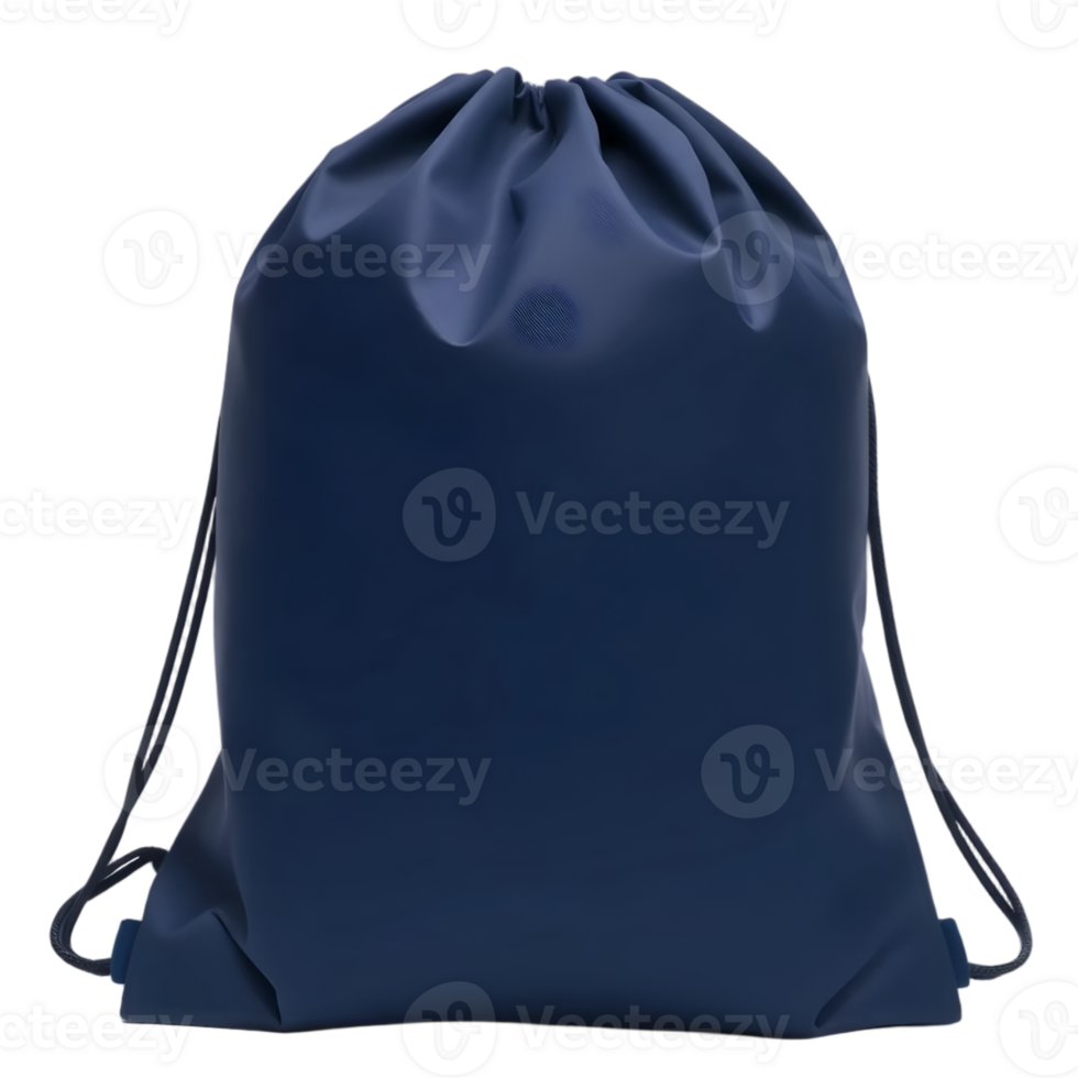 Blue fabric bag isolated on a transparent background png