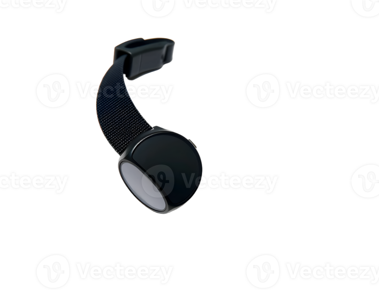 Realistic black wireless headphones isolated on transparent background png