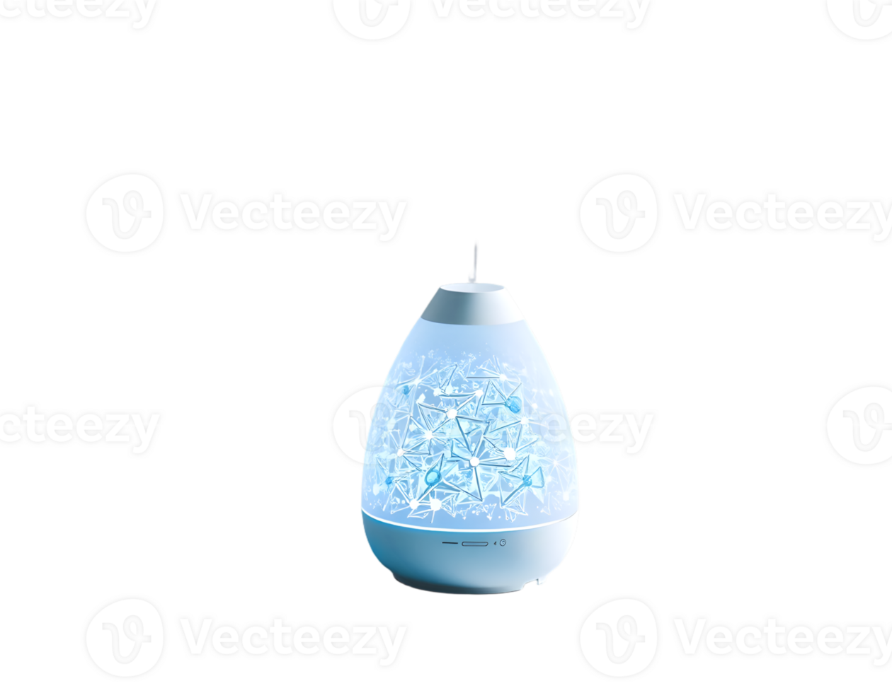 Realistic Transparent Glass Bottle with Transparent Background png