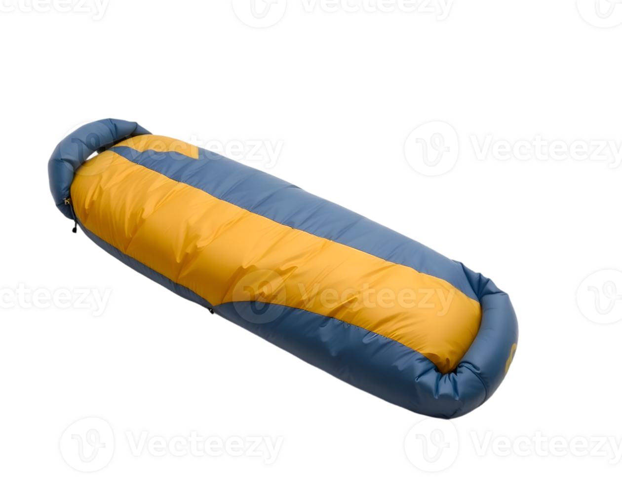 Blue sleeping bag isolated on a transparent background png
