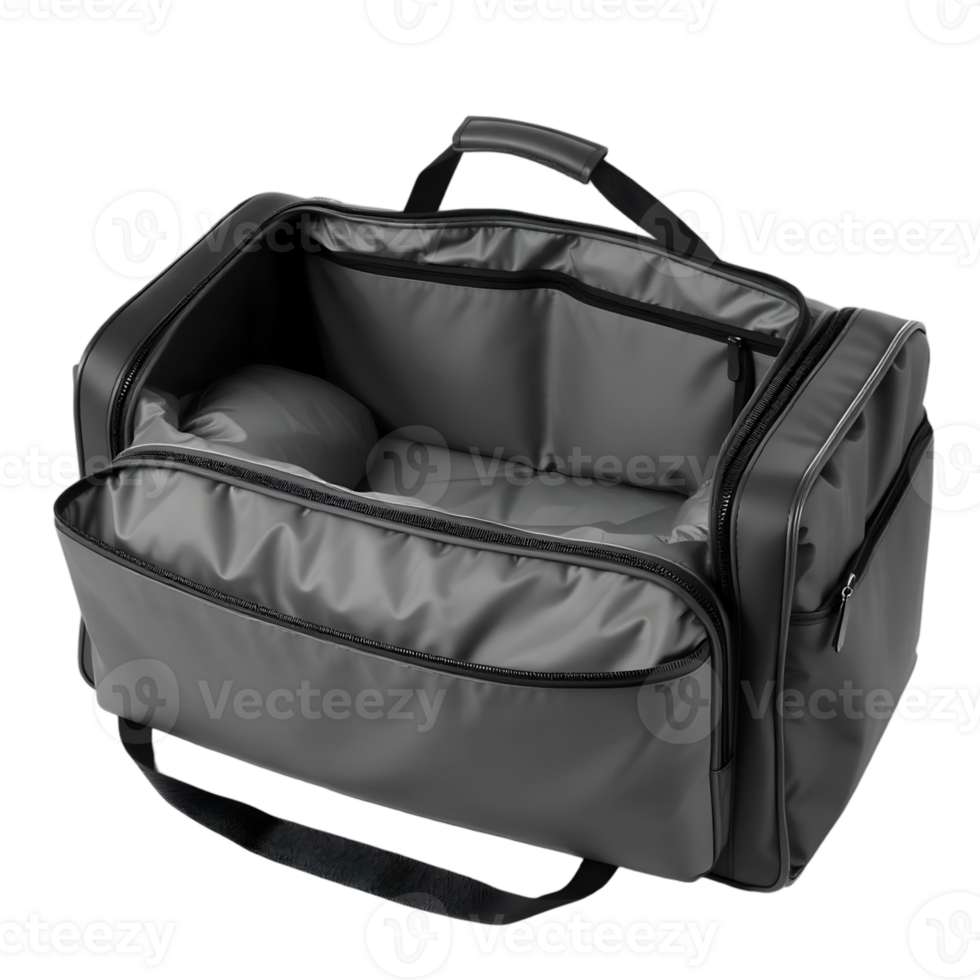 Black Sport Bag Isolated On Transparent Background With Clipping Path png