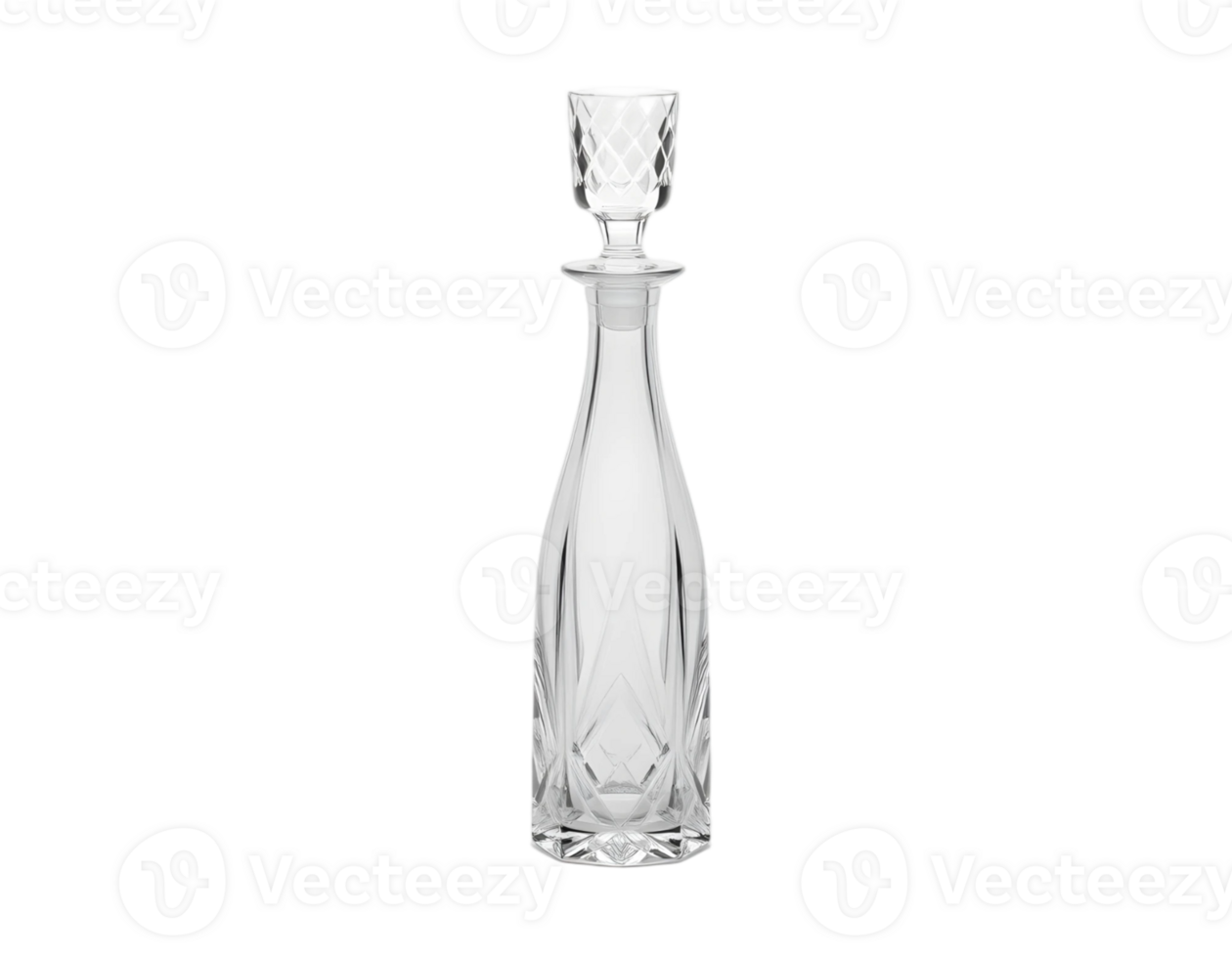 Transparent glass vase isolated on transparent background png