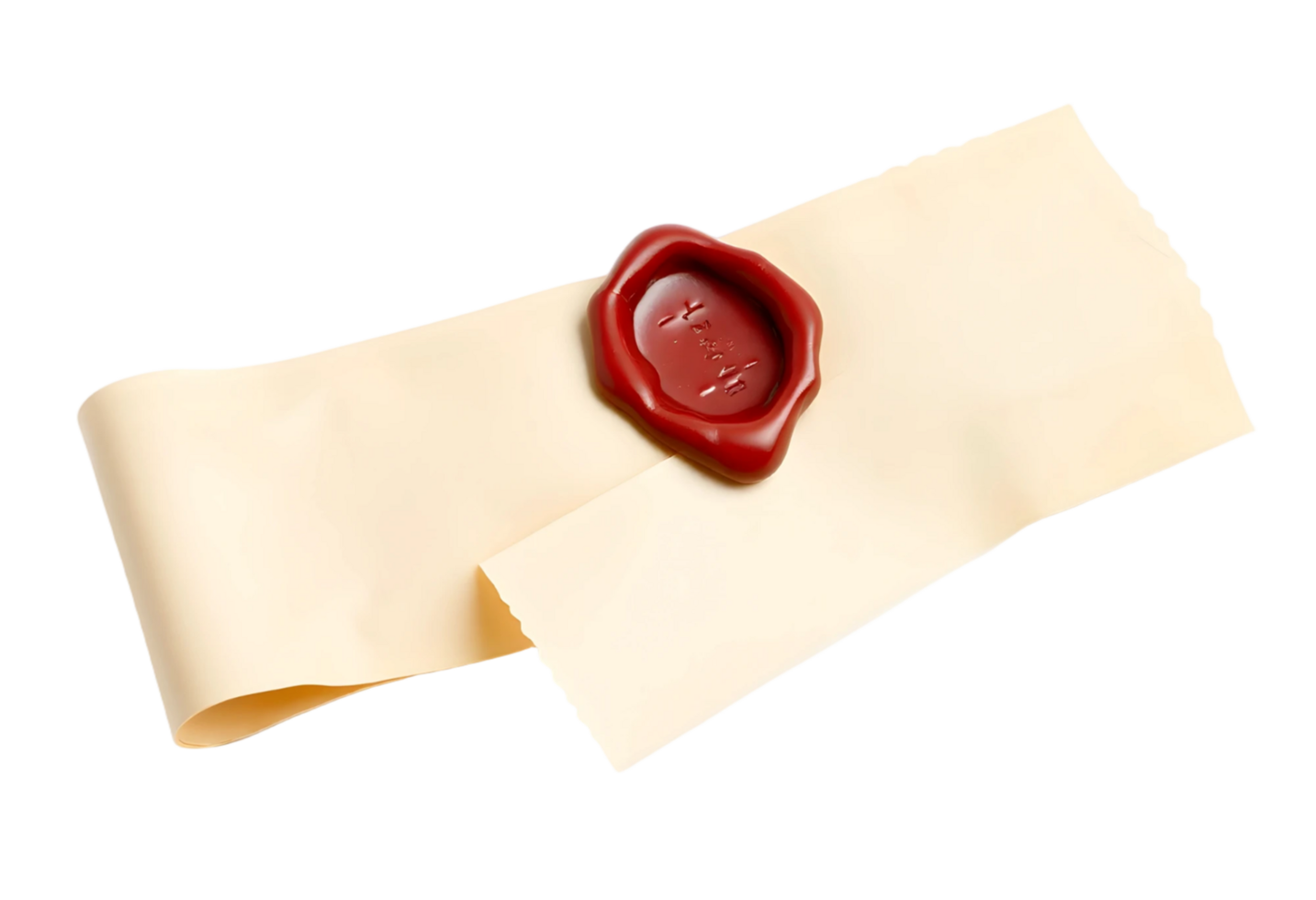 Blank wax seal stamp with wax seal isolated on transparent background png
