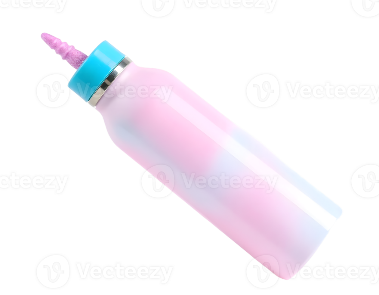 Plastic bottle with pink liquid on a transparent background png