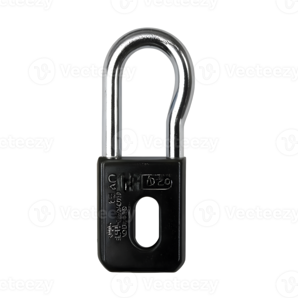 Black Padlock Isolated Transparent Background png