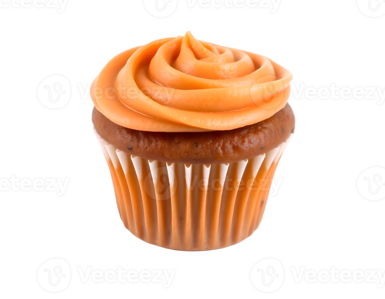 Cupcake with cream on a transparent background png