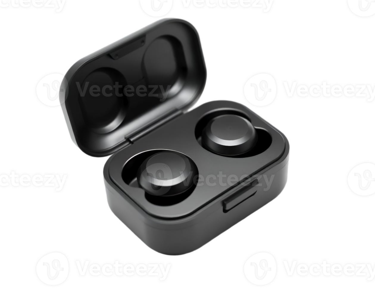 Black plastic case with buttons on a transparent background png