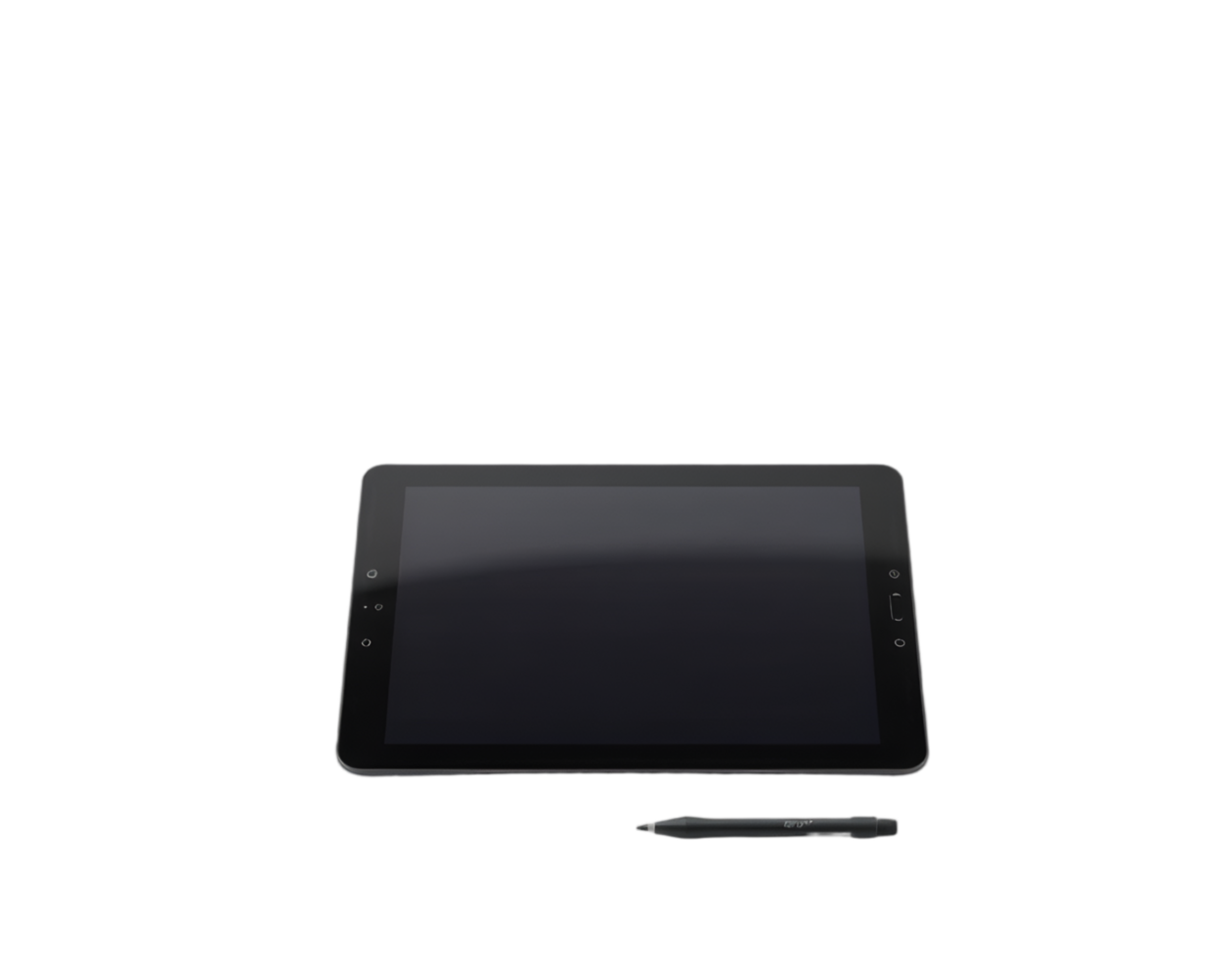 Realistic tablet pc with blank screen isolated on transparent background png