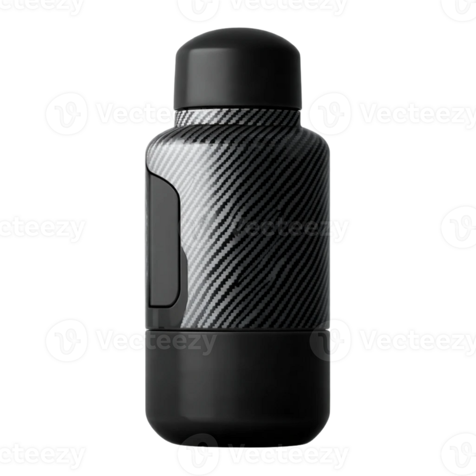 Black sport bottle isolated on a transparent background png