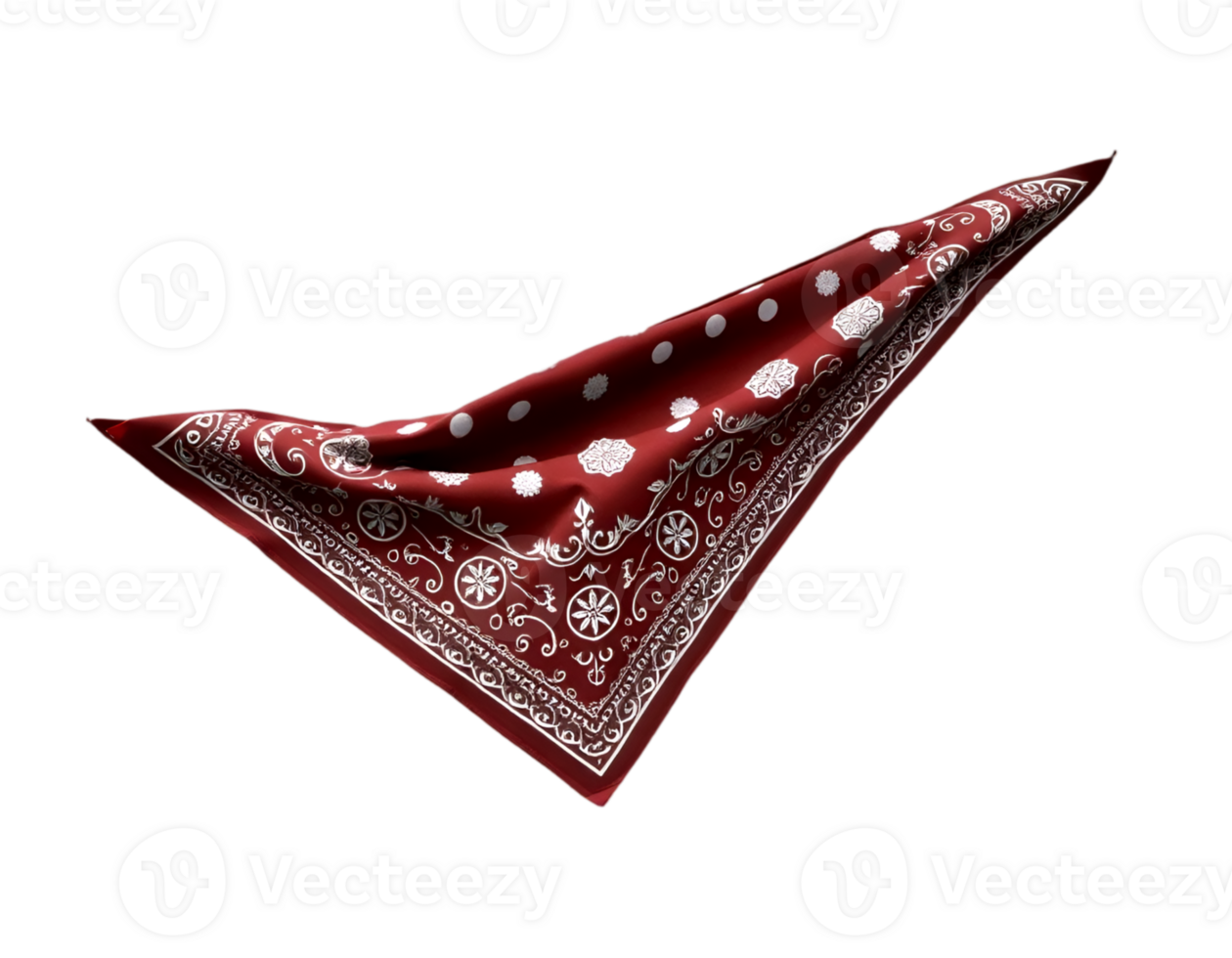 Red silk scarf png