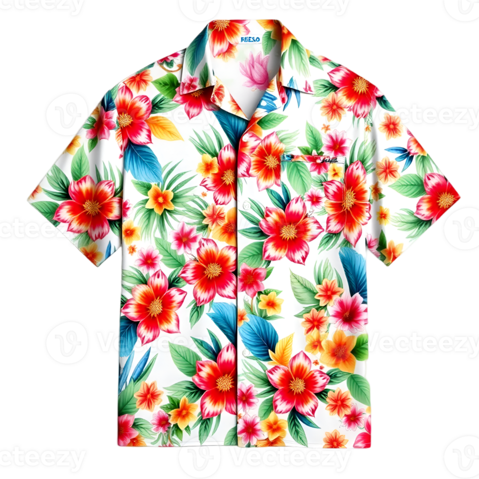 T-Shirt with Floral Pattern Isolated Transparent Background png