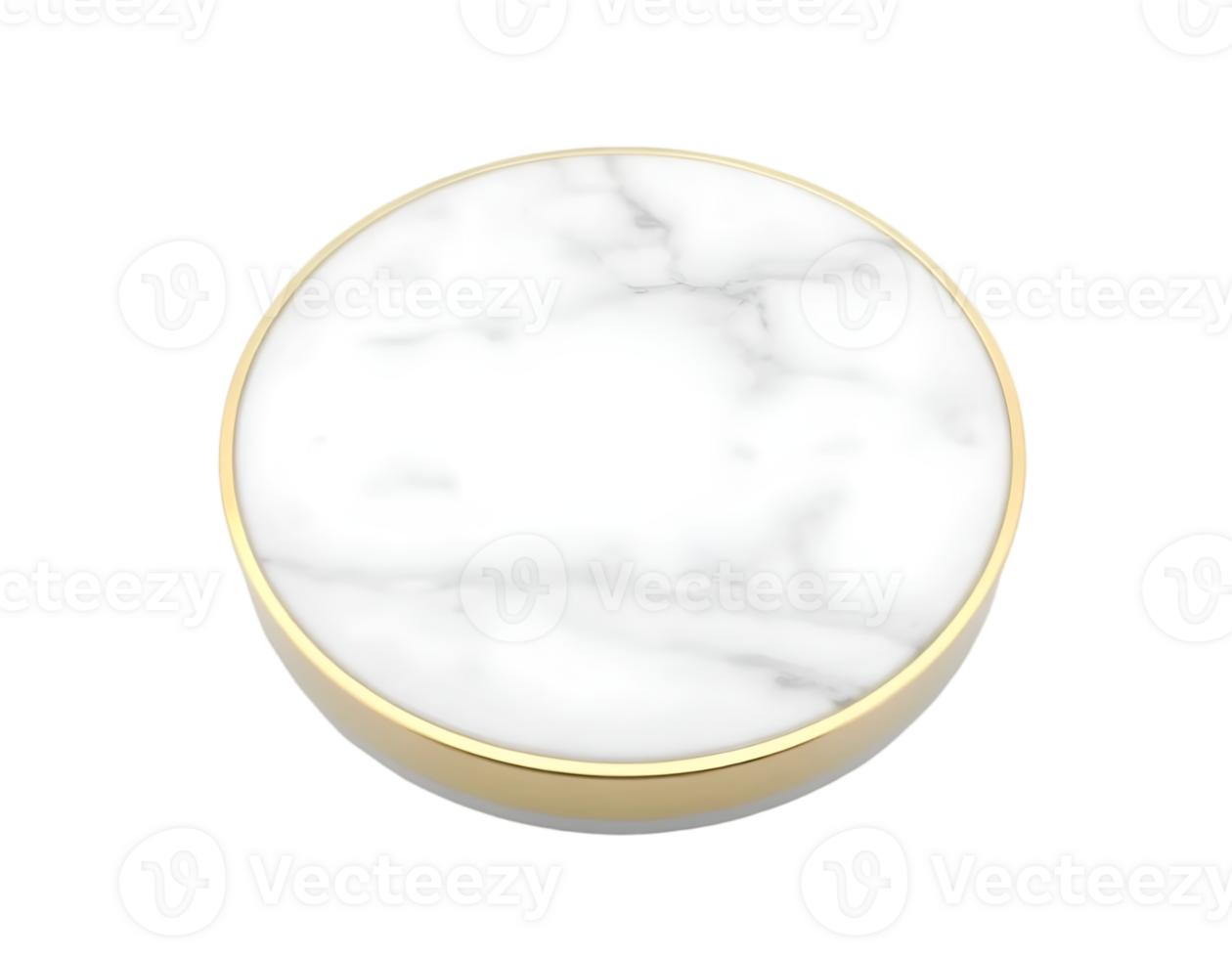 Round white marble on a transparent background png