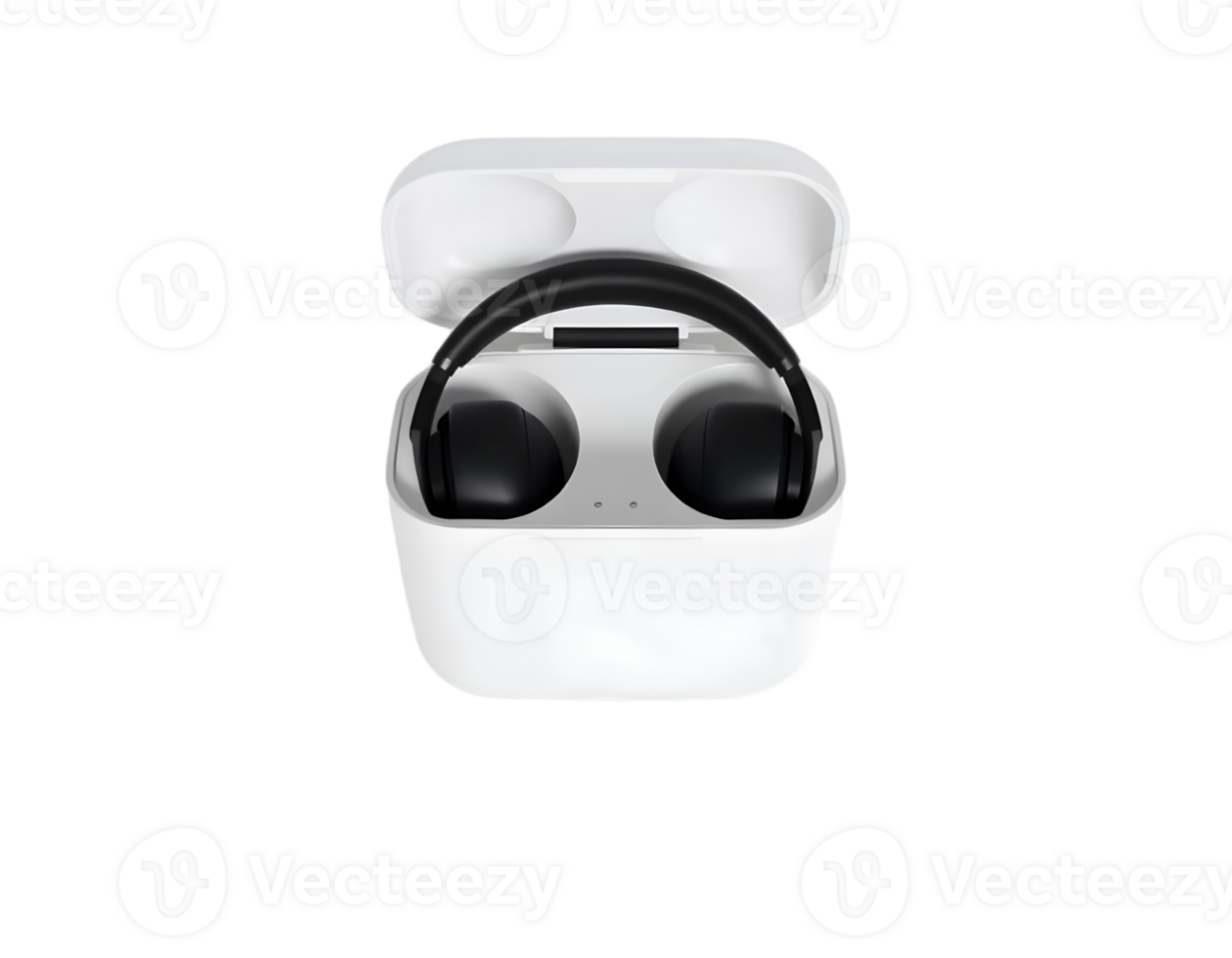 Realistic 3d Airpods with Glasses png
