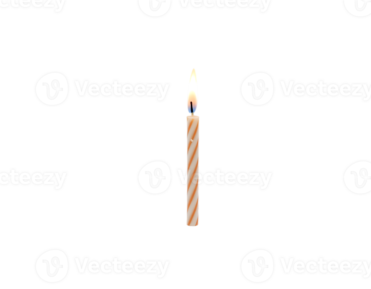 Birthday candle isolated on transparent background png