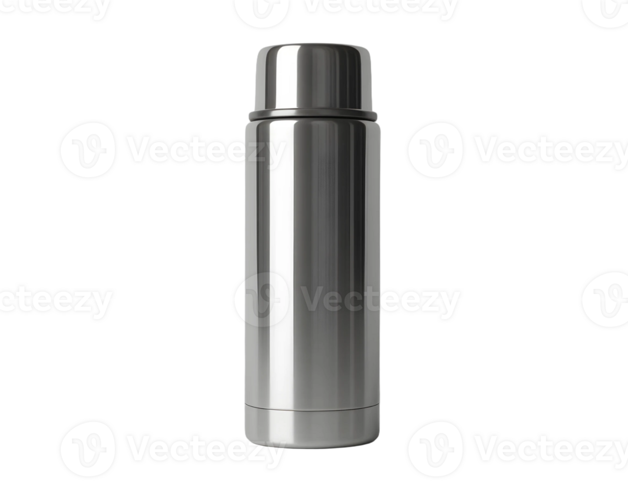 Metal thermos isolated on a transparent background png