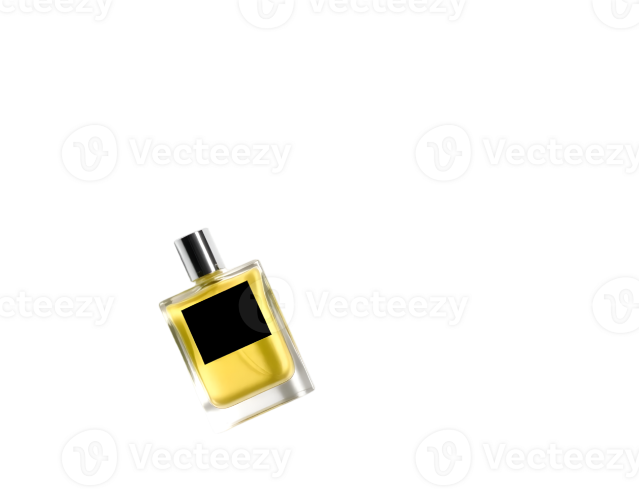 Yellow perfume bottle isolated on transparent background png