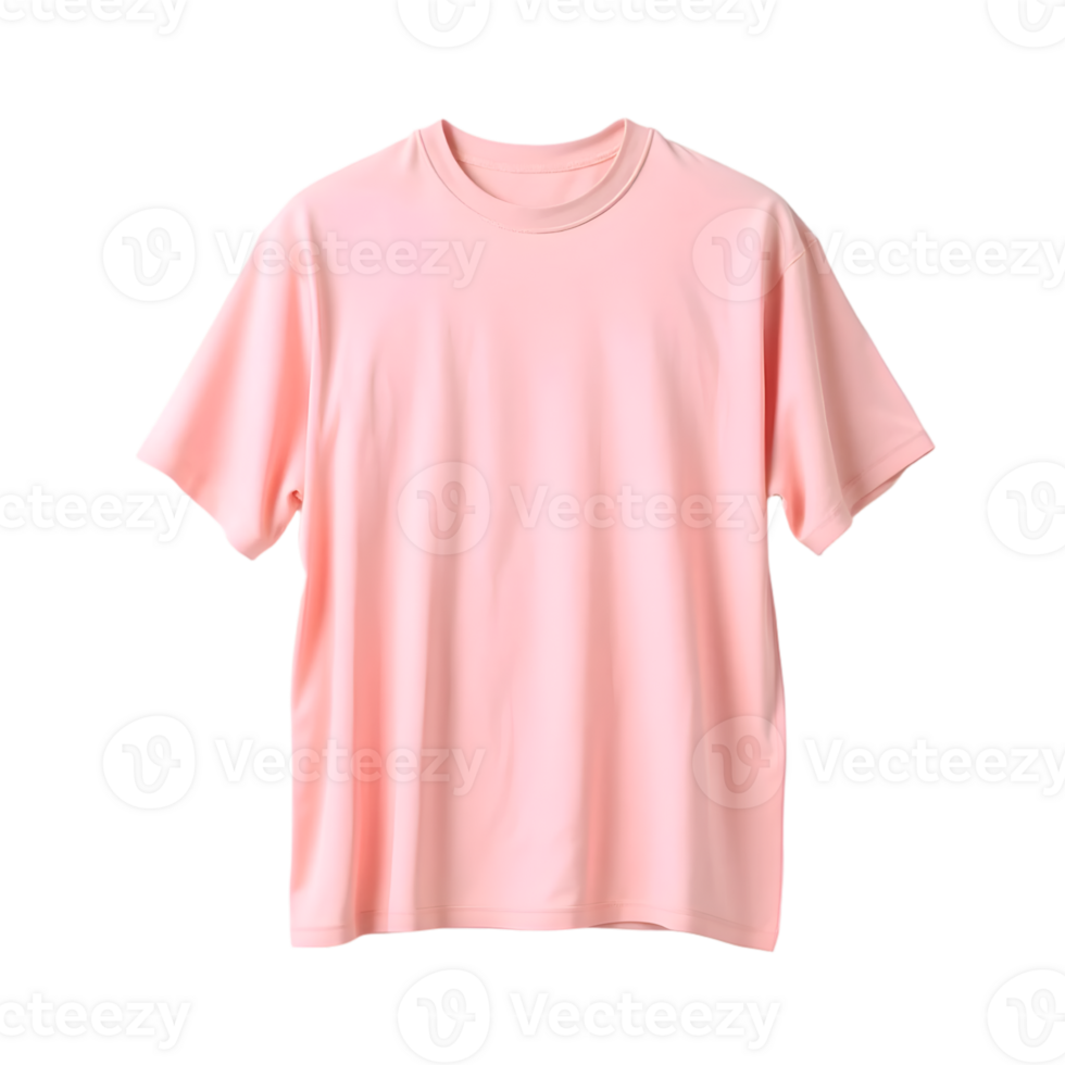 Blank pink t-shirt isolated on transparent background png